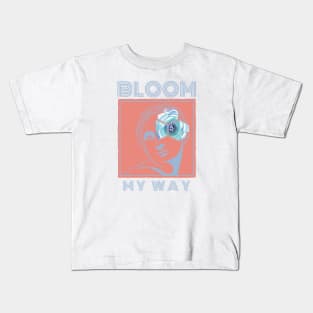 Bloom My Way in Colour Cerulean Kids T-Shirt